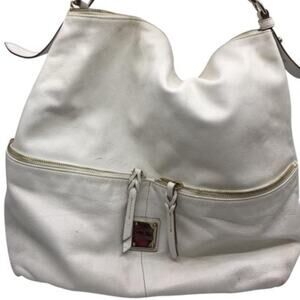Dooney & Bourke White Large Leather Shoulder Bag